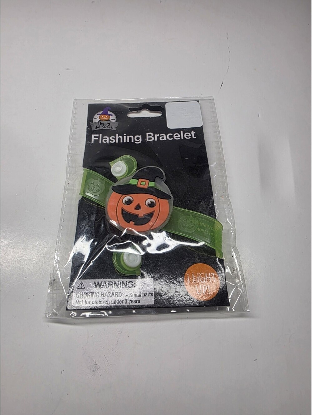Halloween Pumpkin Light-Up Flashing Bracelet Led Lights Blinks Colorful Blinks